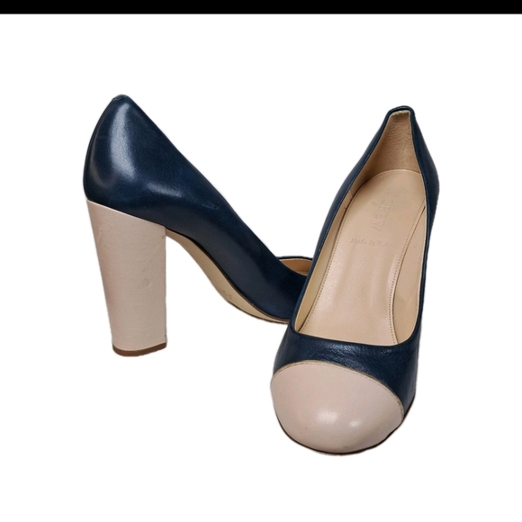 J. Crew Women's Navy and Cream Heels - Picture 10 of 10